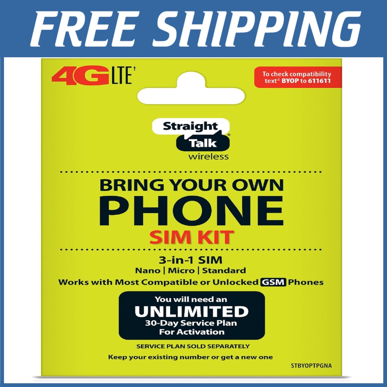 Convert to AT&T Prepaid - 3-in-1 SIM Card Kit