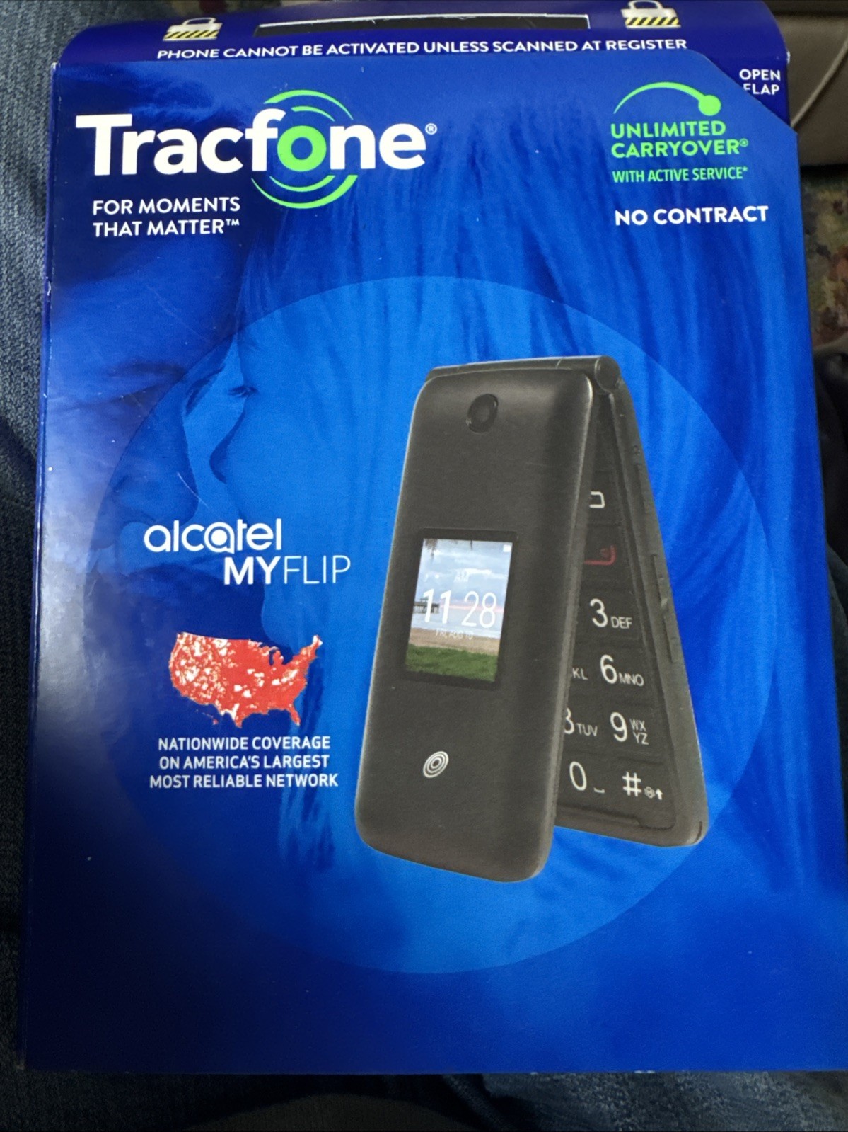 TracFone  Alcatel My Flip MyFlip Prepaid Basic 4G Cell Phone New
