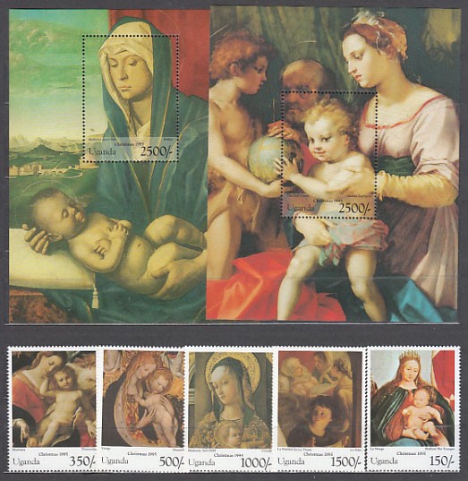 Uganda - Mail Yvert 1324/7+H 233/4 ** Mnh Christmas