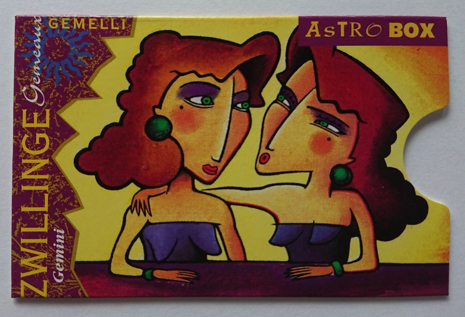 Card Holder Box Phone Card Bankkarte Card Astrobox Zodiac Twins
