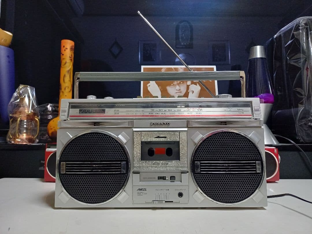 Sanyo MR-X830 Metal Radio Cassette Player 1980s Vintage Japan