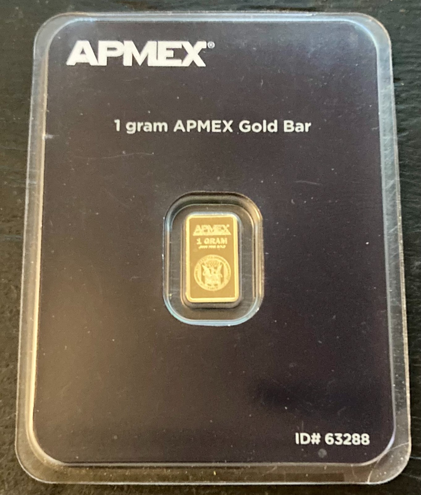solid gold! 1 gram bar of gold. Its beautiful.