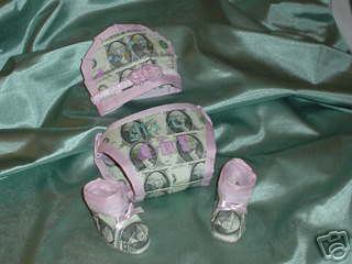 Real Money Gift, Baby Shower Gift Set, Girl's