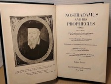 NOSTRADAMUS & HIS PROPHECIES by Edgar Leoni 1982 Vintage Illustrated Hardcover