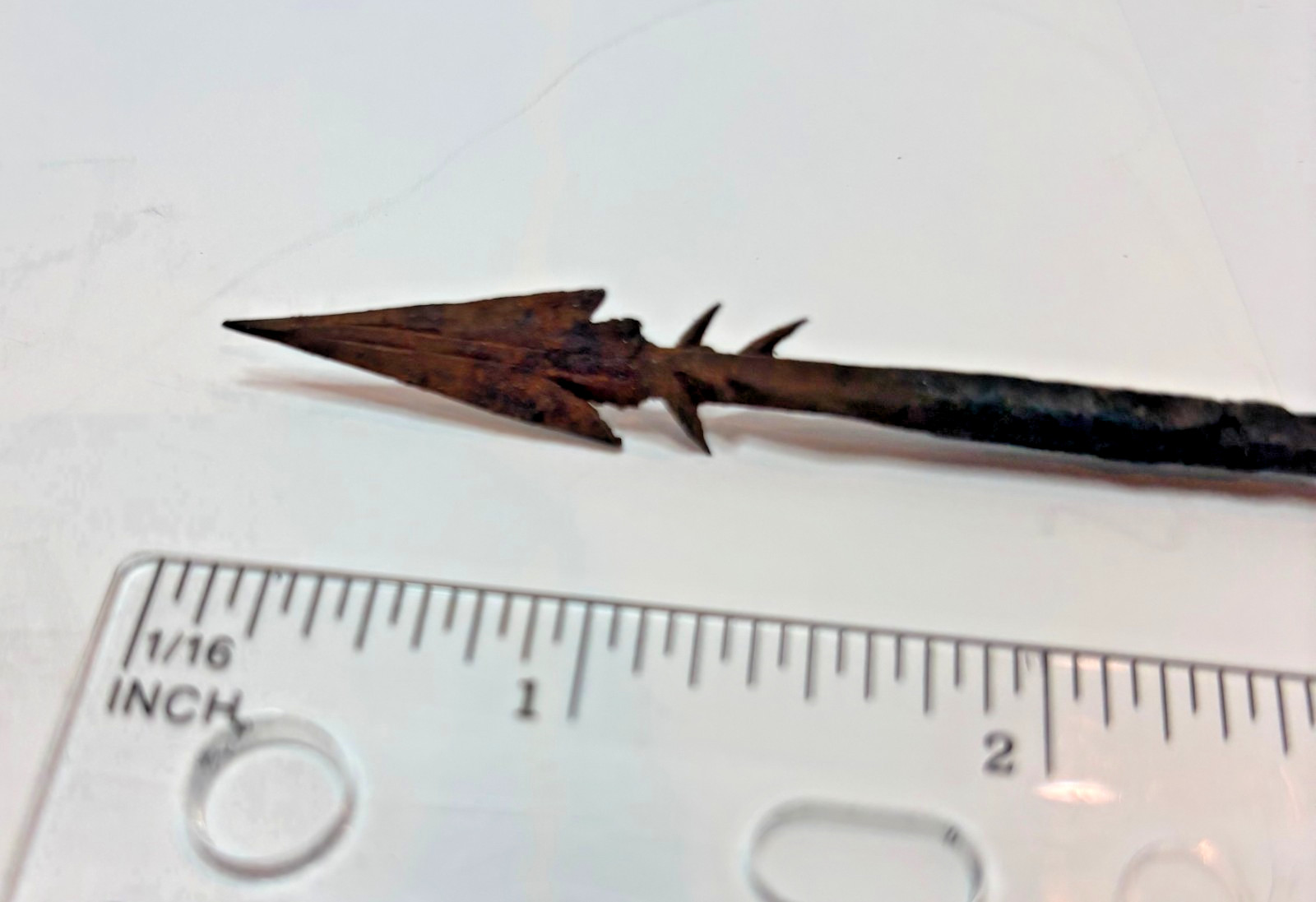 Original Antique African Congo PYGMY Arrow with Hand-Forged Iron Arrowhead