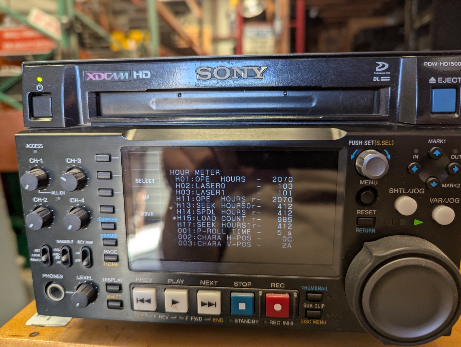 Sony PDW-HD1500 XD Cam HD Recorder - Low Hours