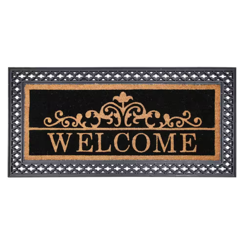 Chesapeake Coir Rubber Natural Black Non-Slip Indoor Doormat (22 In. X 47 In.)