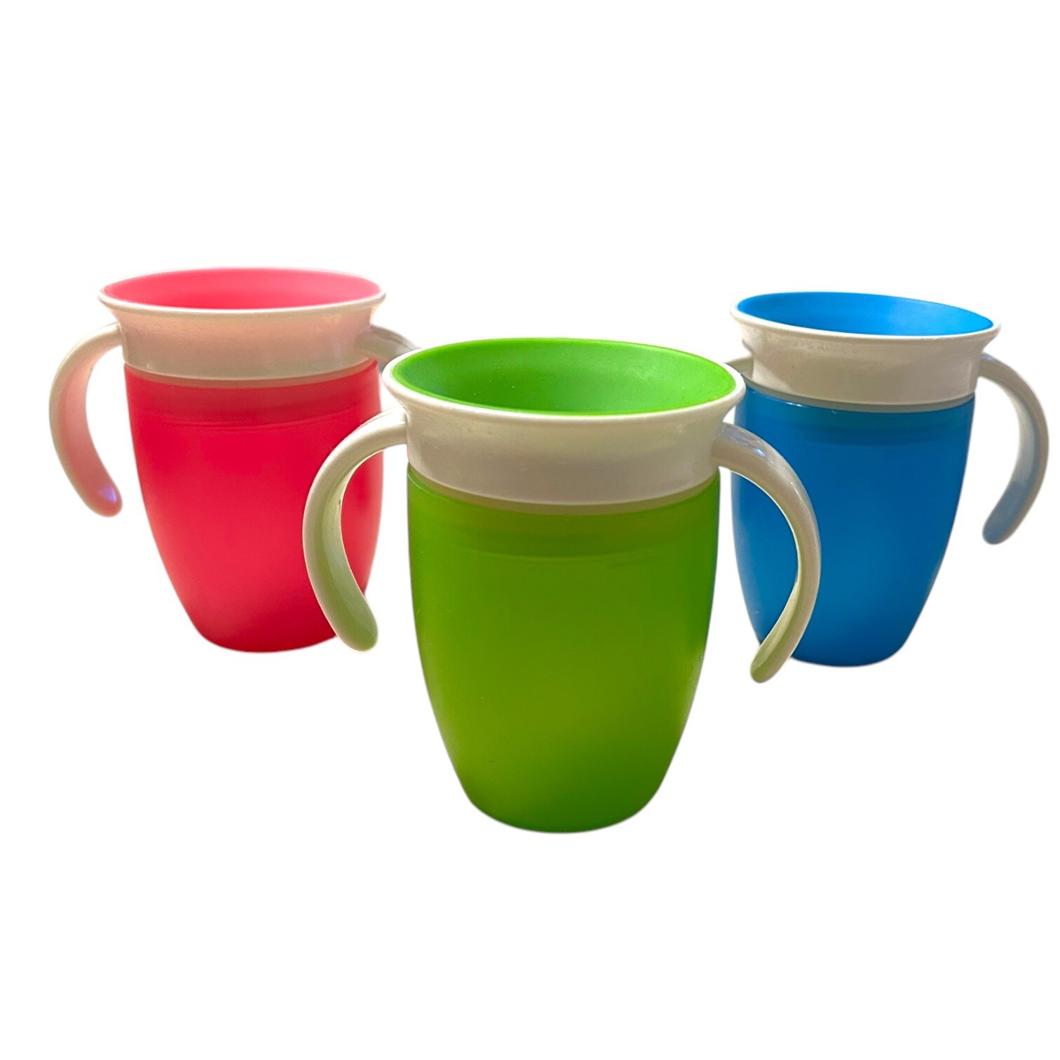 Set Of 3 Munchkin360° Trainer Sippy Cup with Handles Toddler Spill Proof 7 oz