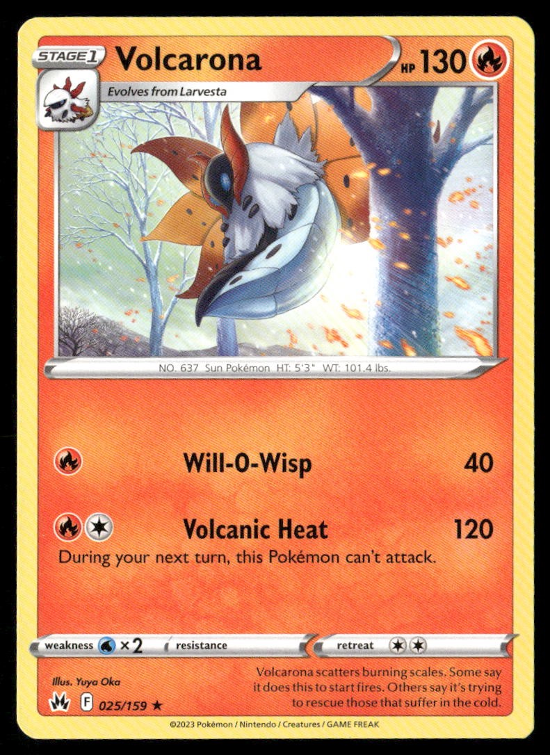 Volcarona Normal Rare Crown Zenith 025/159 NM