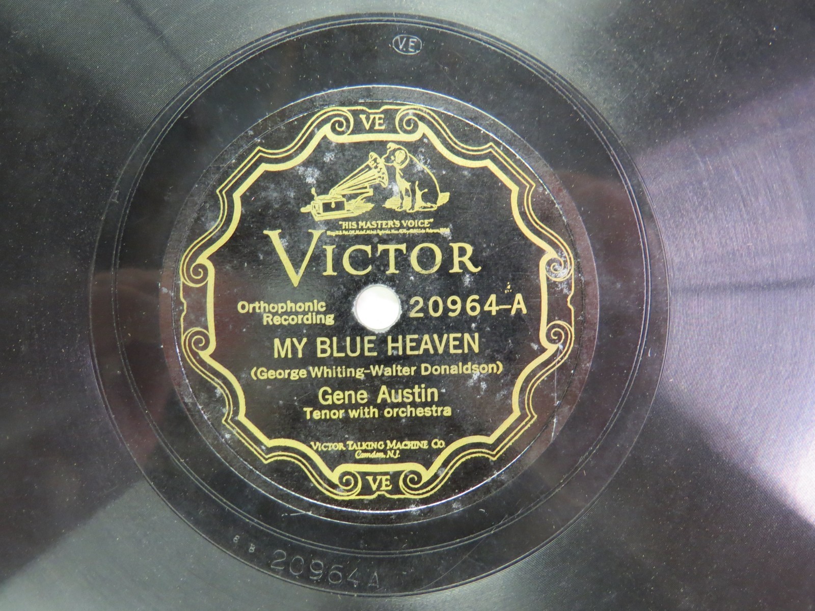 Gene Austin - VICTOR 20964 - My Blue Heaven & Are You Thinking of Me Tonight