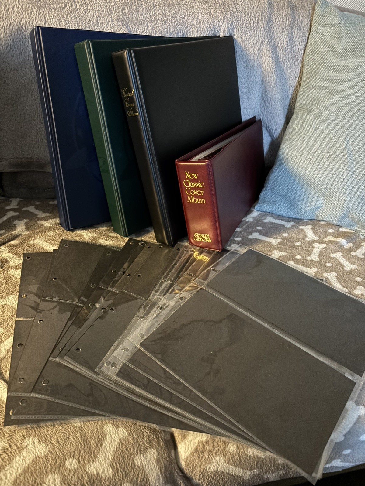 First Day Cover Albums with sleeves to hold 88 FDCs. 