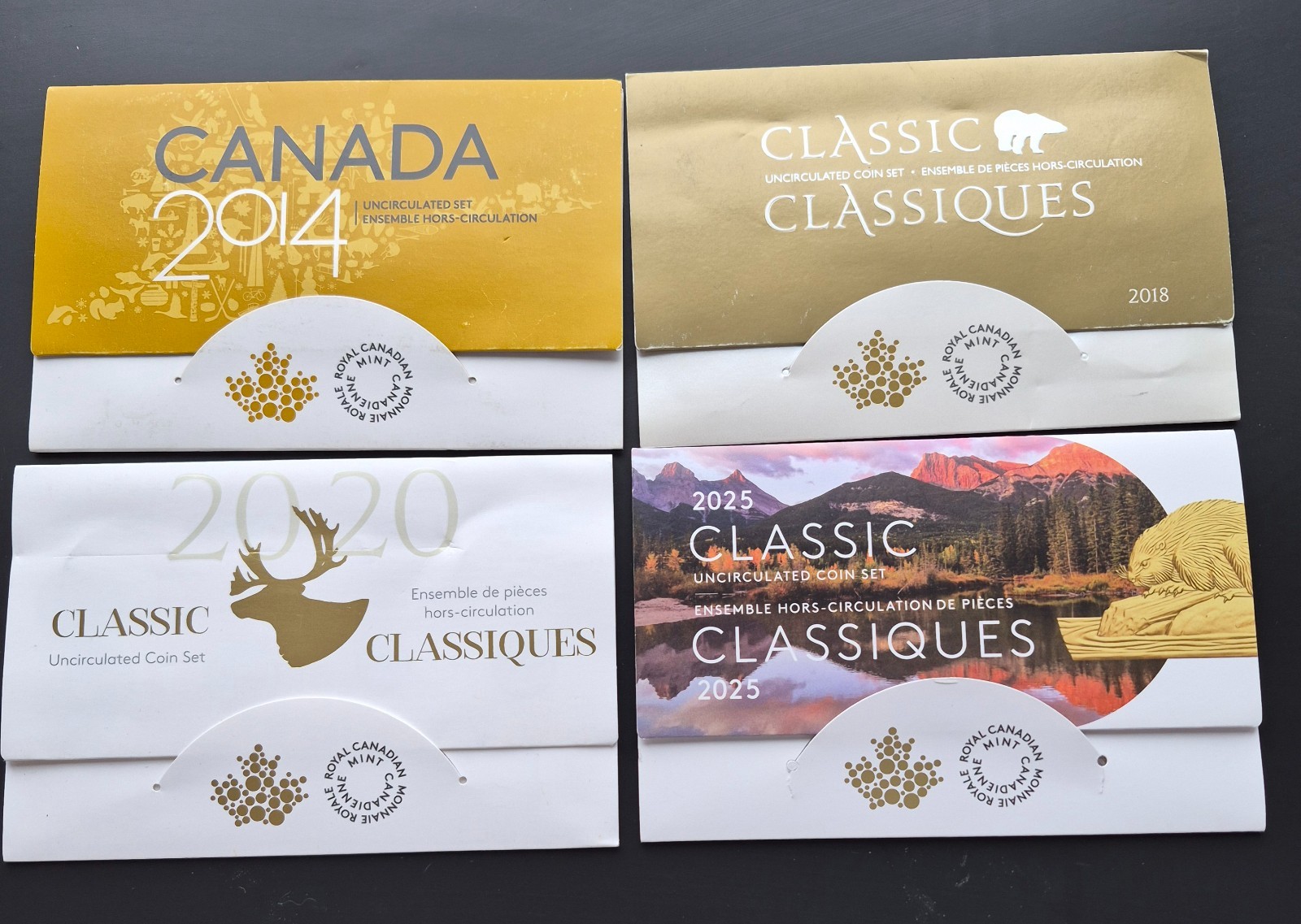 ***  CANADA  LOT  OF  4  PROOF  LIKE  SETS  ***  2014 - 2018 - 2020 & 2025  ***
