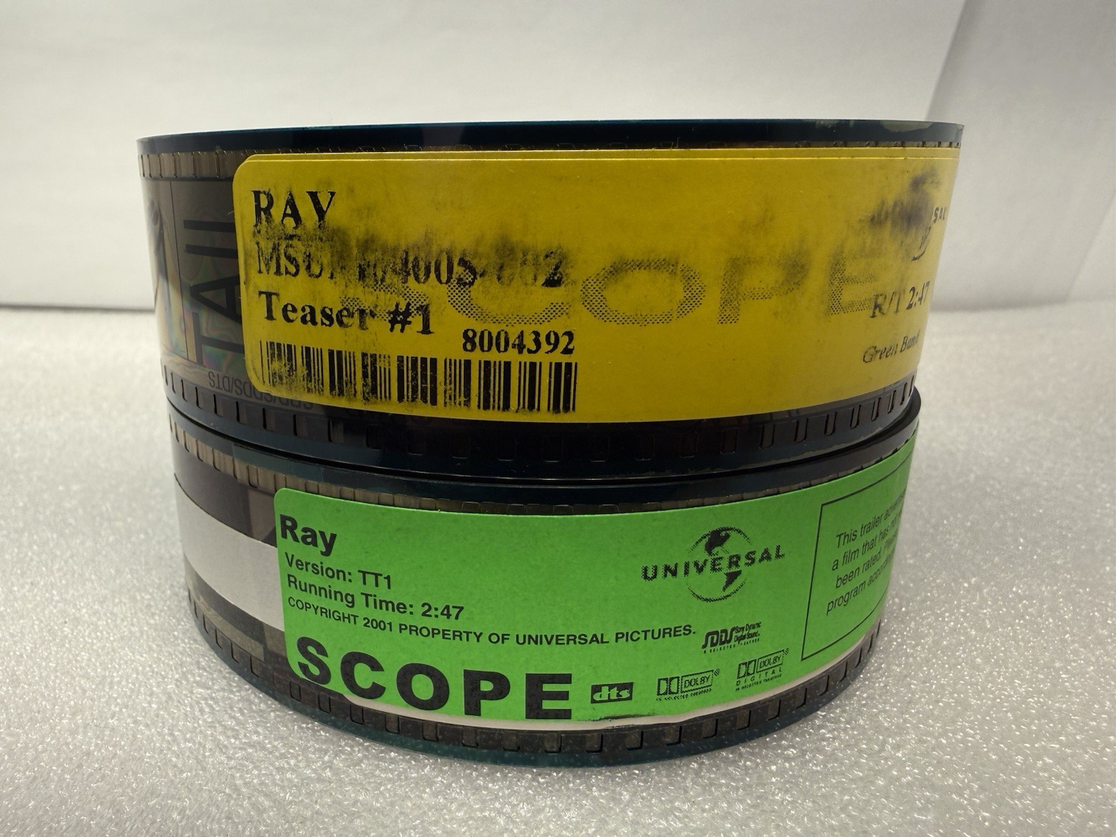 RAY LOT 2 ORIGINAL 35mm MOVIE THEATER FILM TRAILER