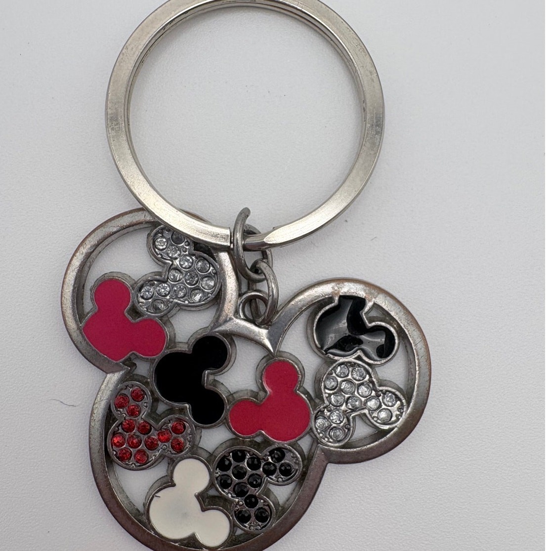 Disney Red, White, and Black Mickey Keychain