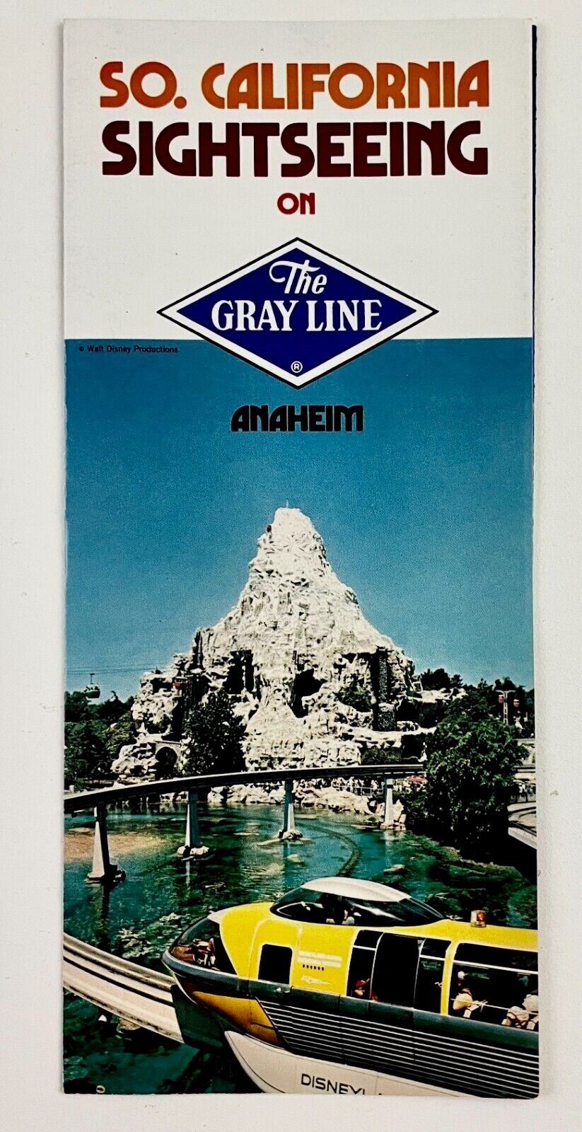 1977 Anaheim California Sightseeing Gray Line Bus Tours Vintage Travel Brochure