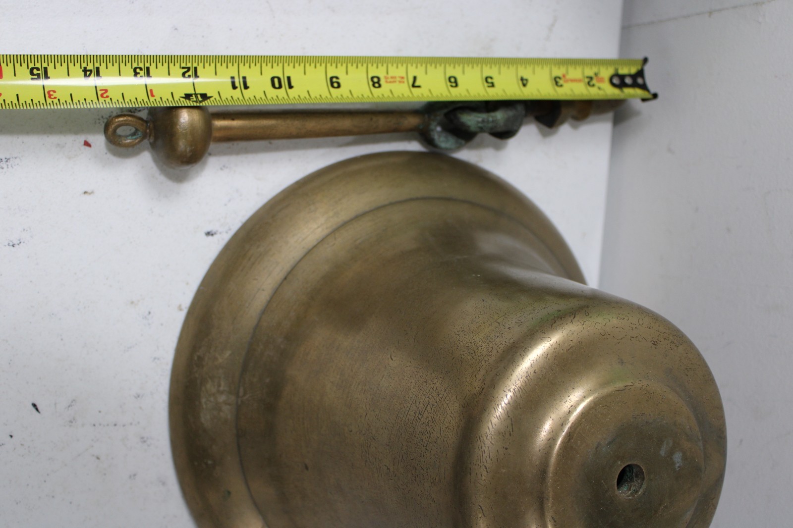 Vintage Solid Brass Ship Fog Nautical Maritime Fire /Fog Bell  9inx12in 25lbs