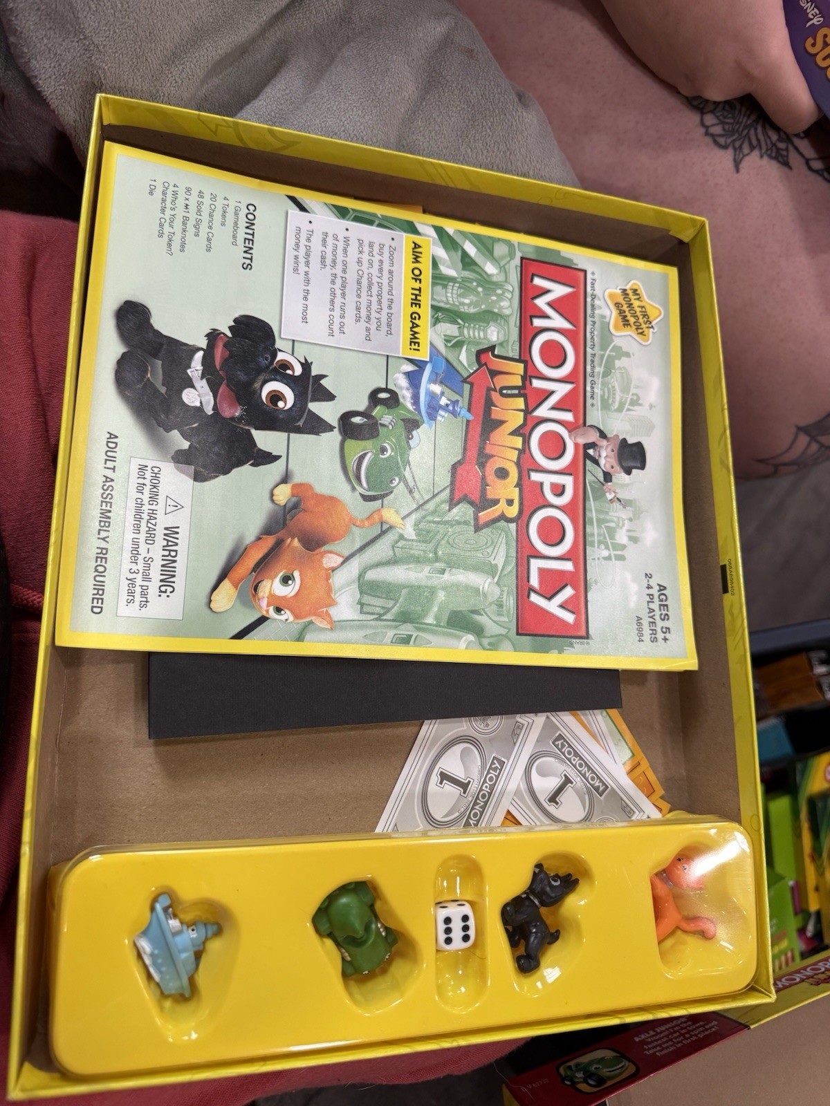 Hasbro Monopoly Junior Board Game Finance Theme Ages 5+ 2-4 Players A6984