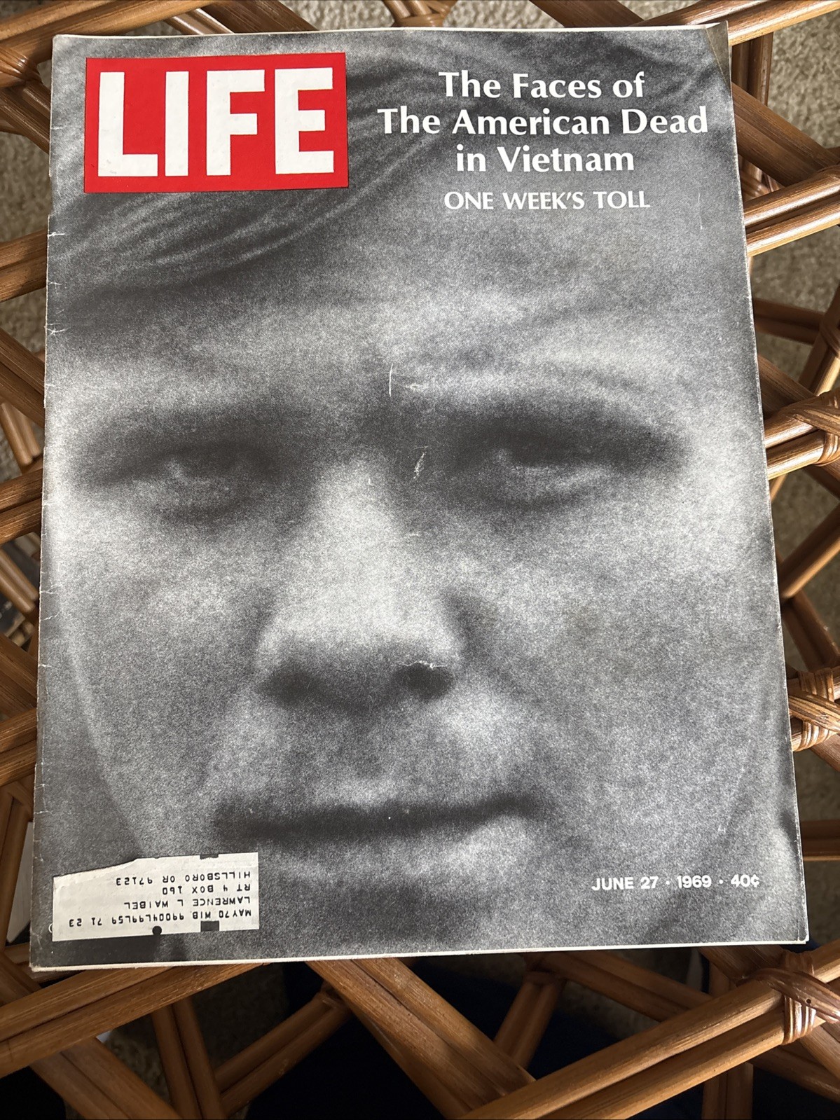 Vintage Life Magazine June 27 1969 The Faces of The American Dead in Vietnam