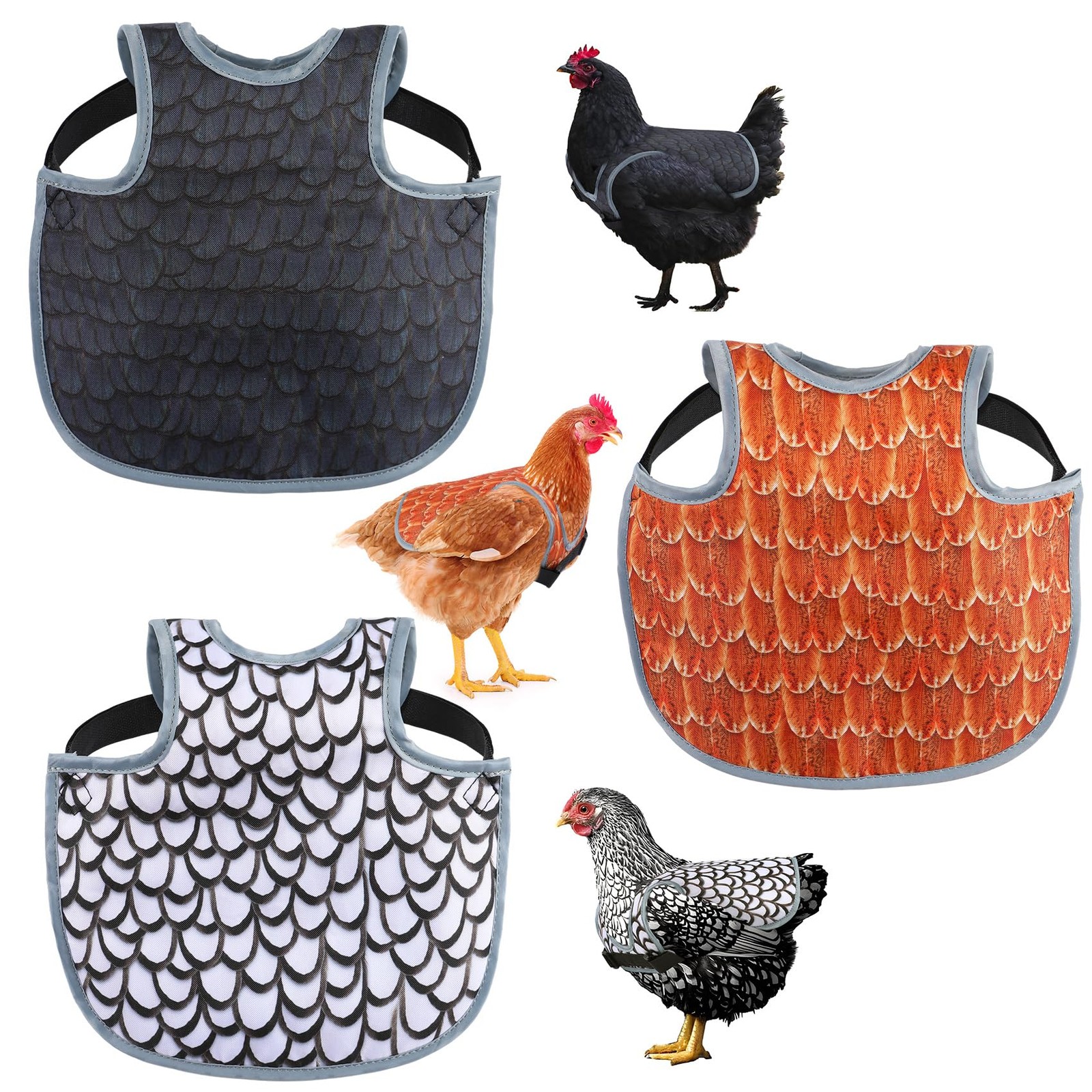 Chicken Saddles for hens, Chicken Apron Back Protector for Hens with Adjustab...
