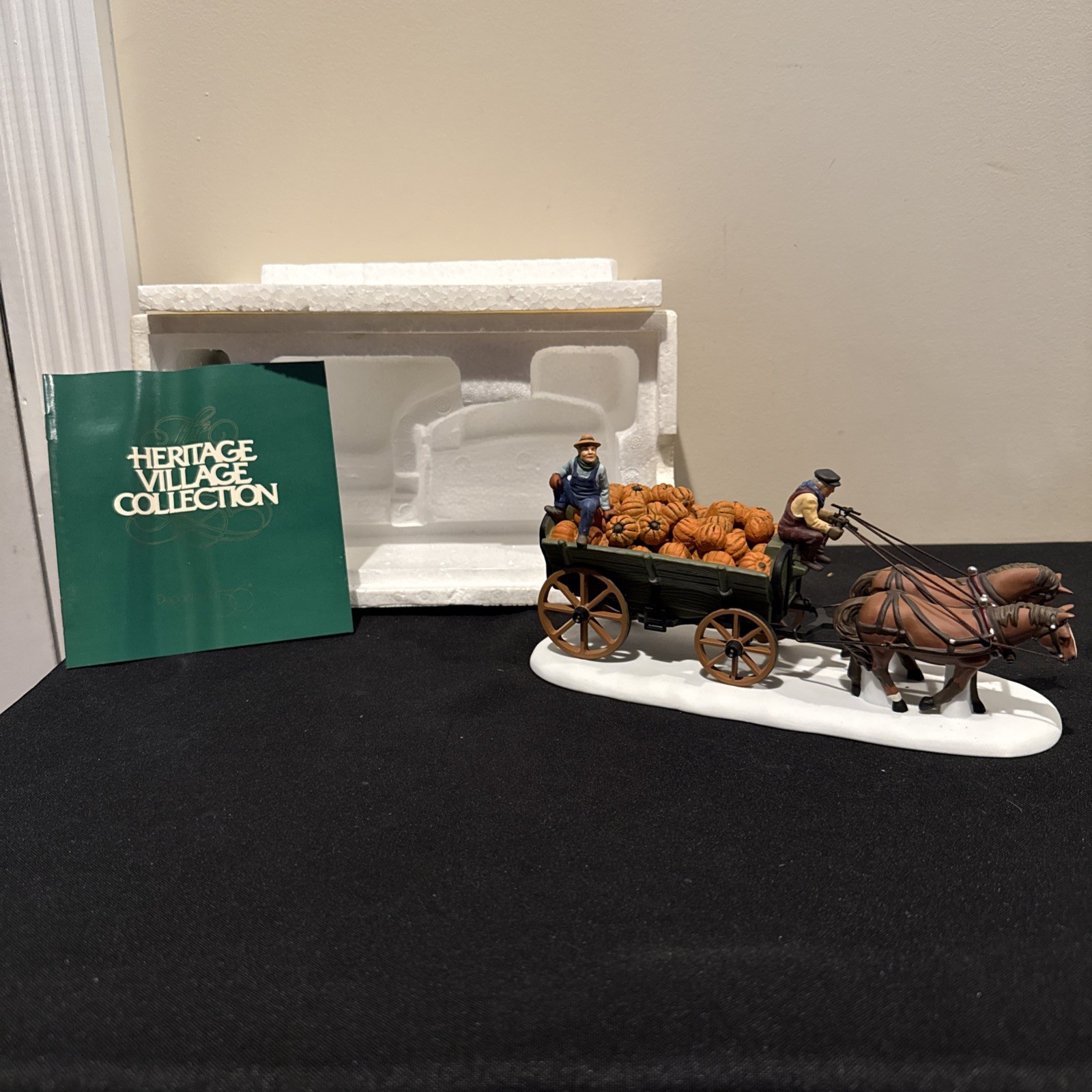 Dept. 56 Heritage Village Collection 1995 HARVEST PUMPKIN WAGON- NO BOX