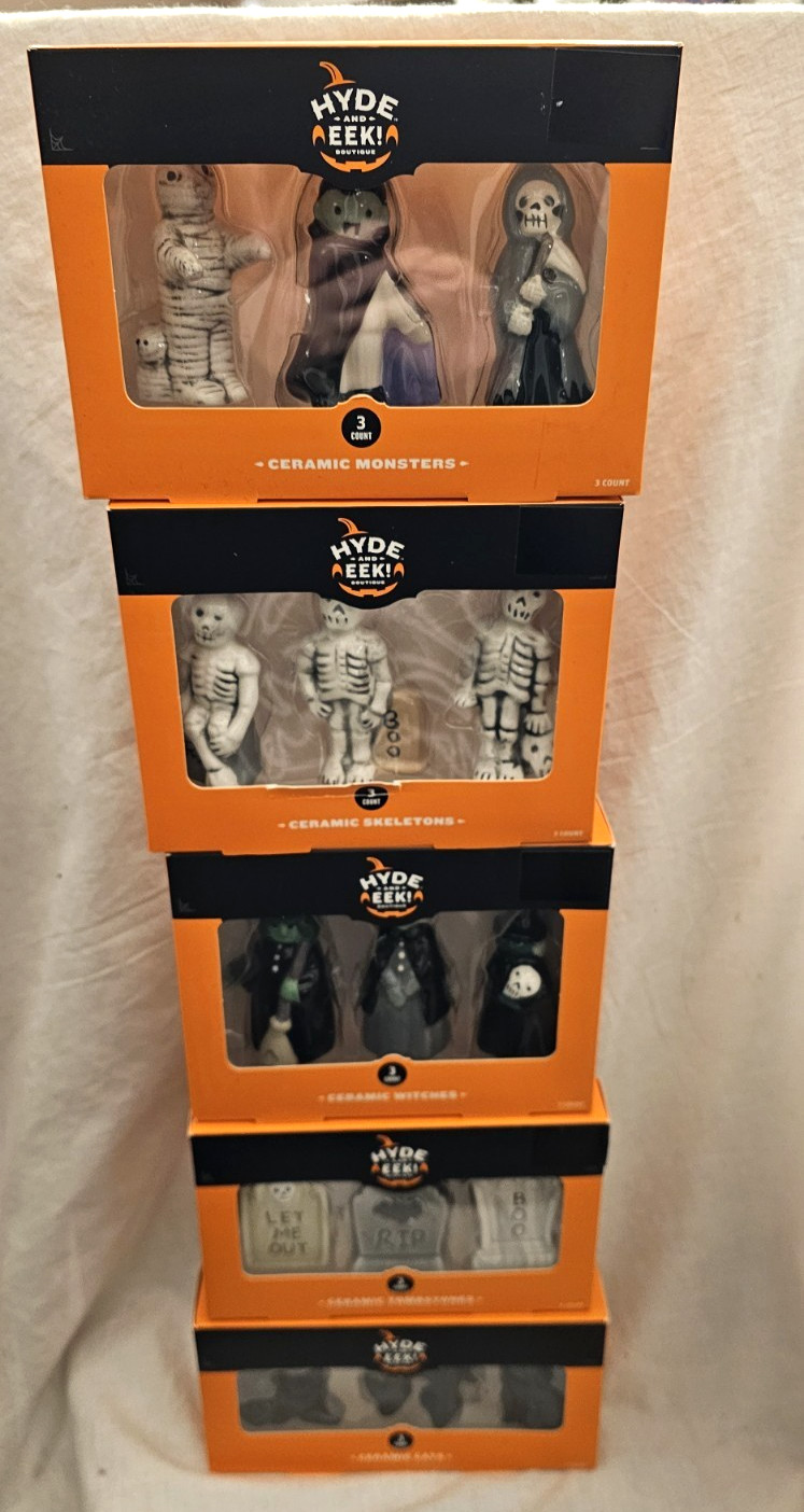 New Hyde & EEK Boutique Halloween 3pc Ceramic 5 sets 2025