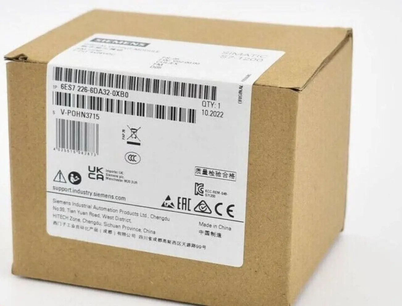 6ES7226-6DA32-0XB0 is a Siemens S7-1200 module.