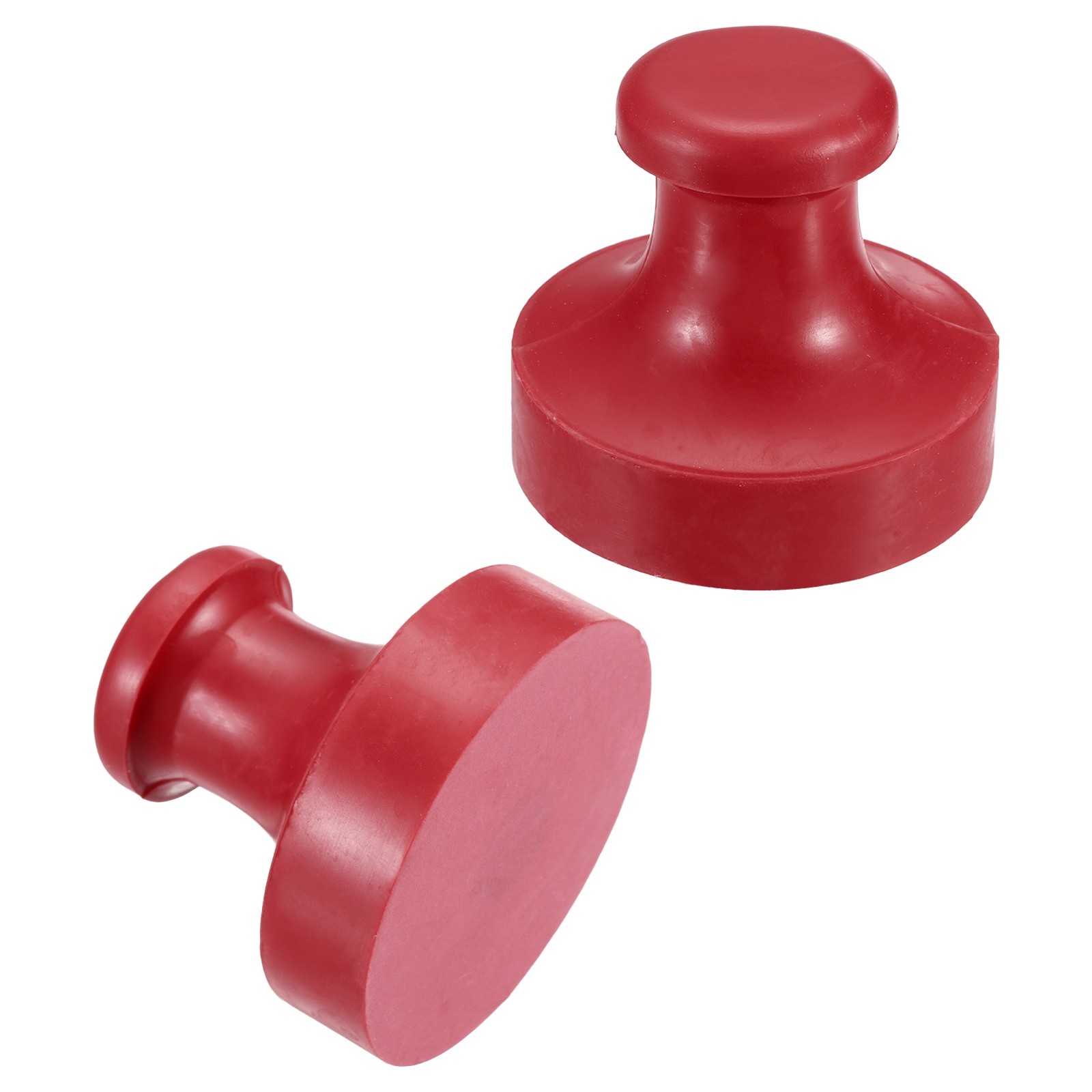 60mm Stamp Rubber Round Handle, 2 Pcs Rubber Stamp Mounts, Red