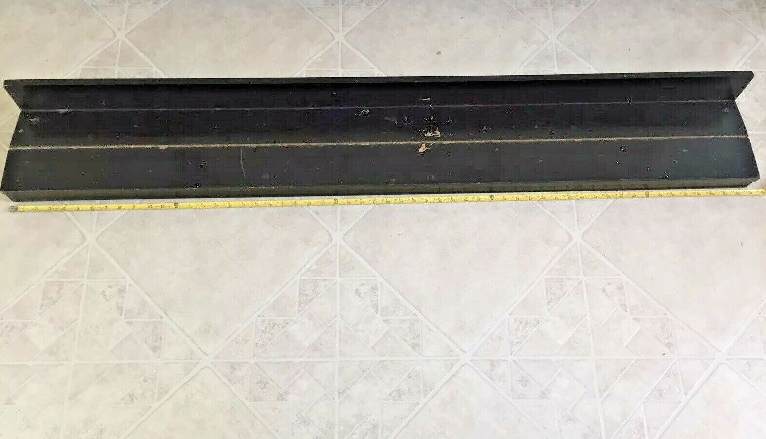 Antique Keyboard Cover Wood Piano Hardwood Black