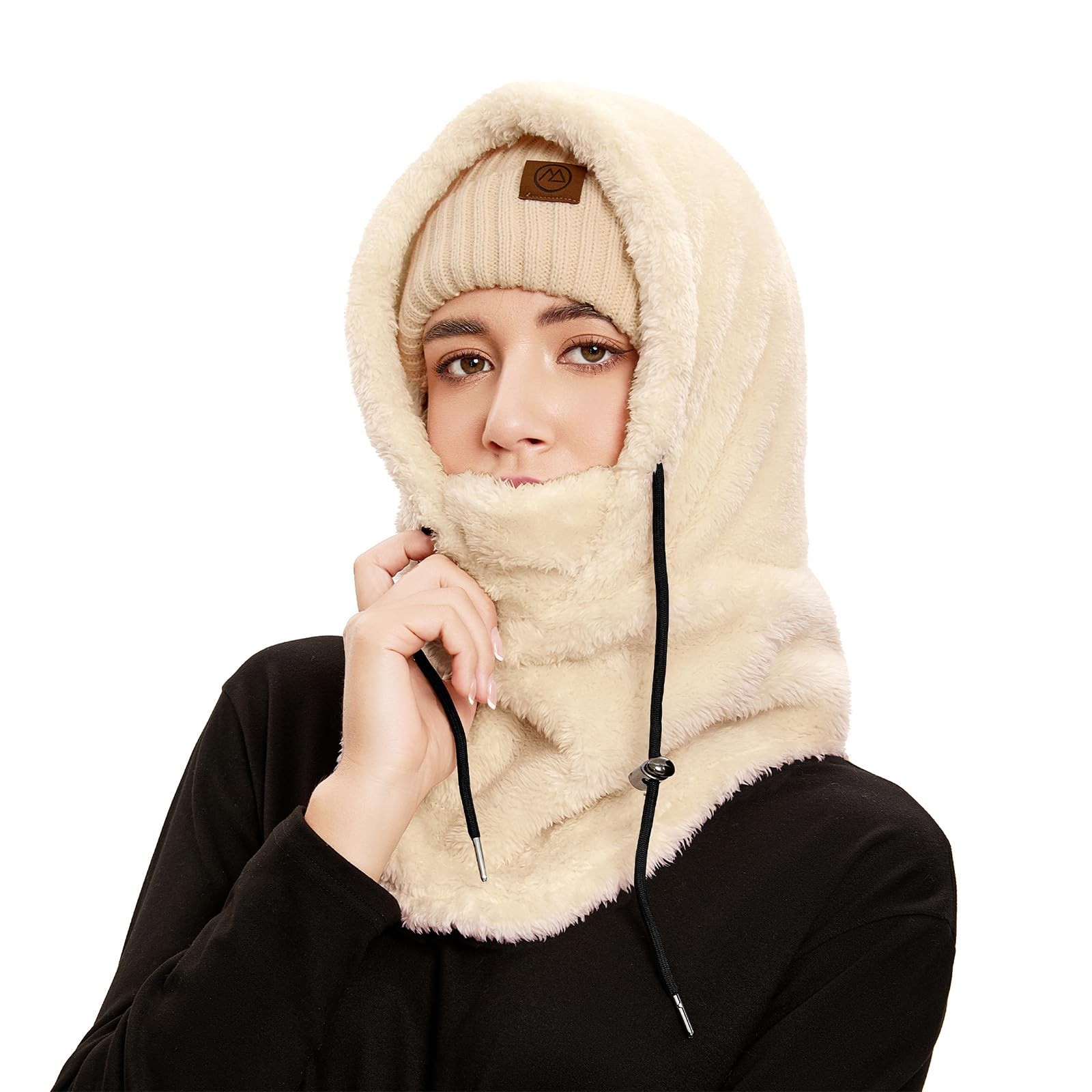 Fleece Balaclava Fuzzy Ski Mask for Women Warm Winter Hats for Women Ski Face...