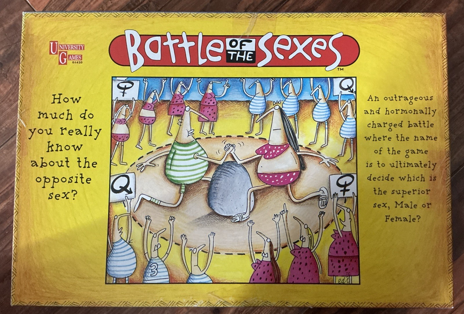 Battle Of The Sexes Board Game By University Games Vintage Fun 1997