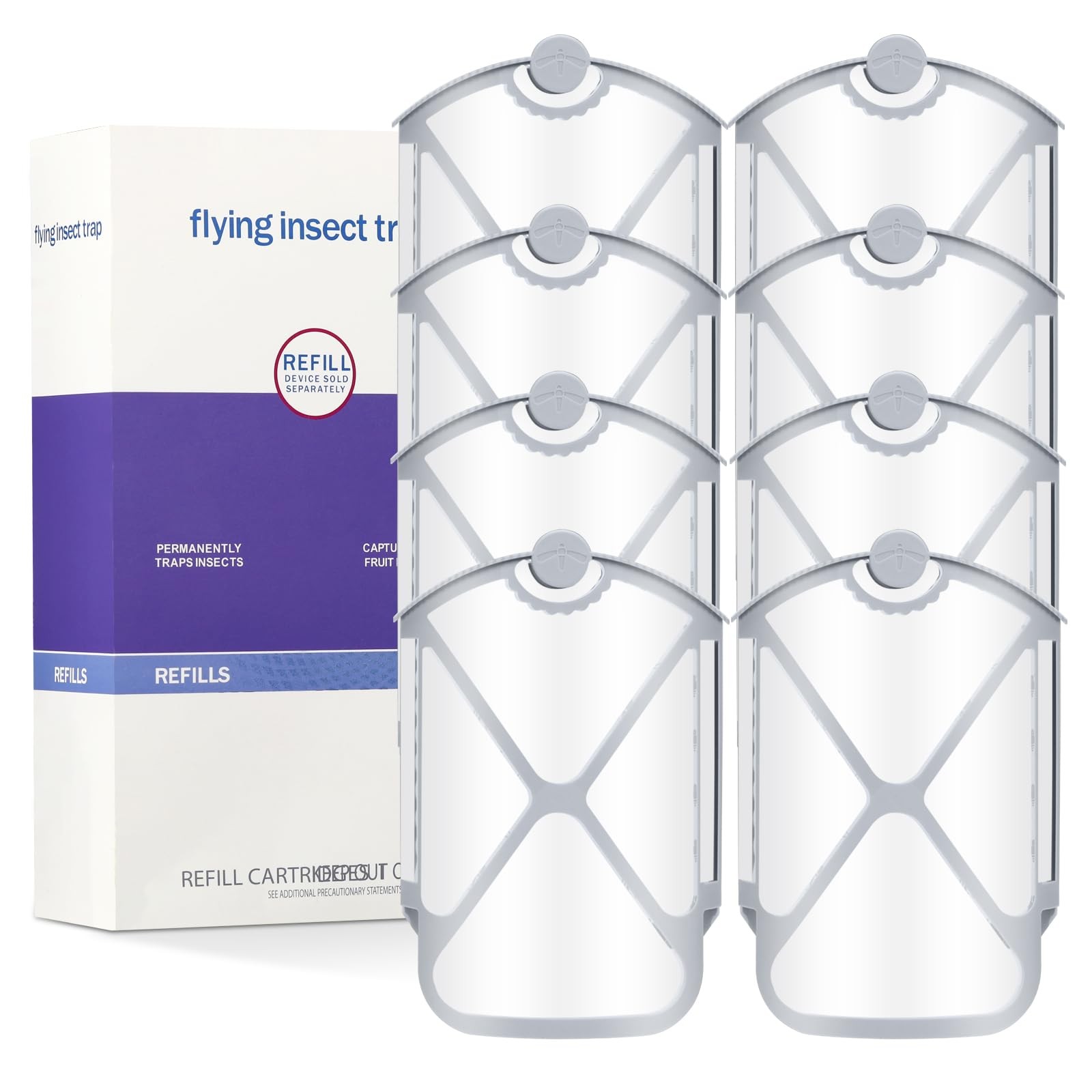 Husaco Flying Insect Trap Refills & 8 Cartridges, Compatible with M364A Blue 