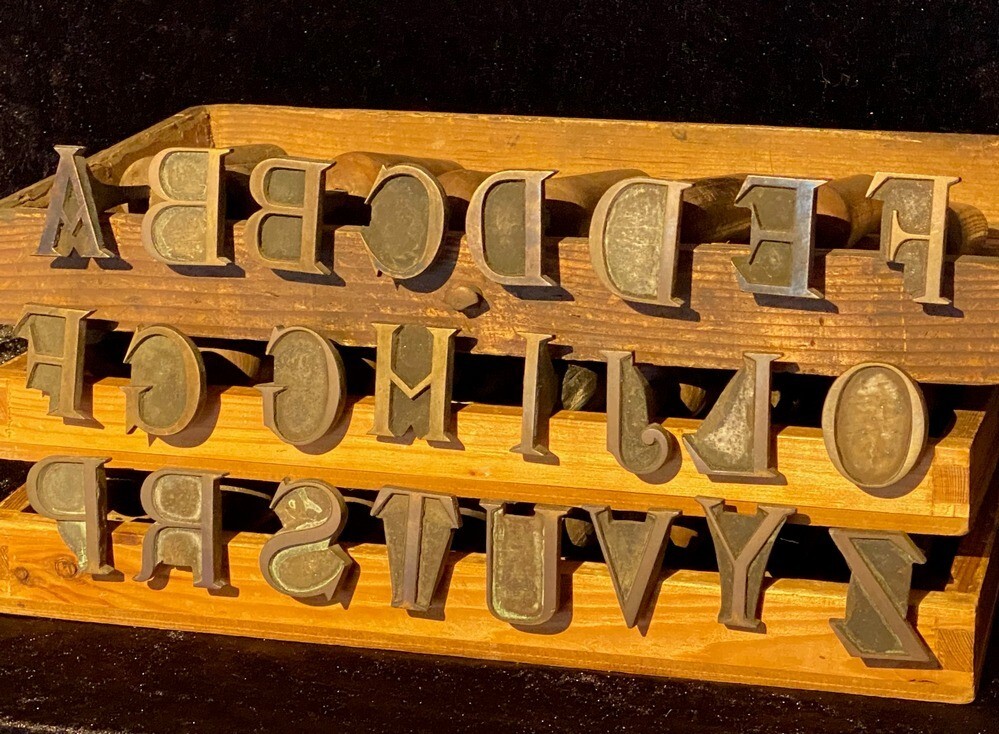 brass stamp letter finishing tool gilding bookbinder embossing -1 at your choice