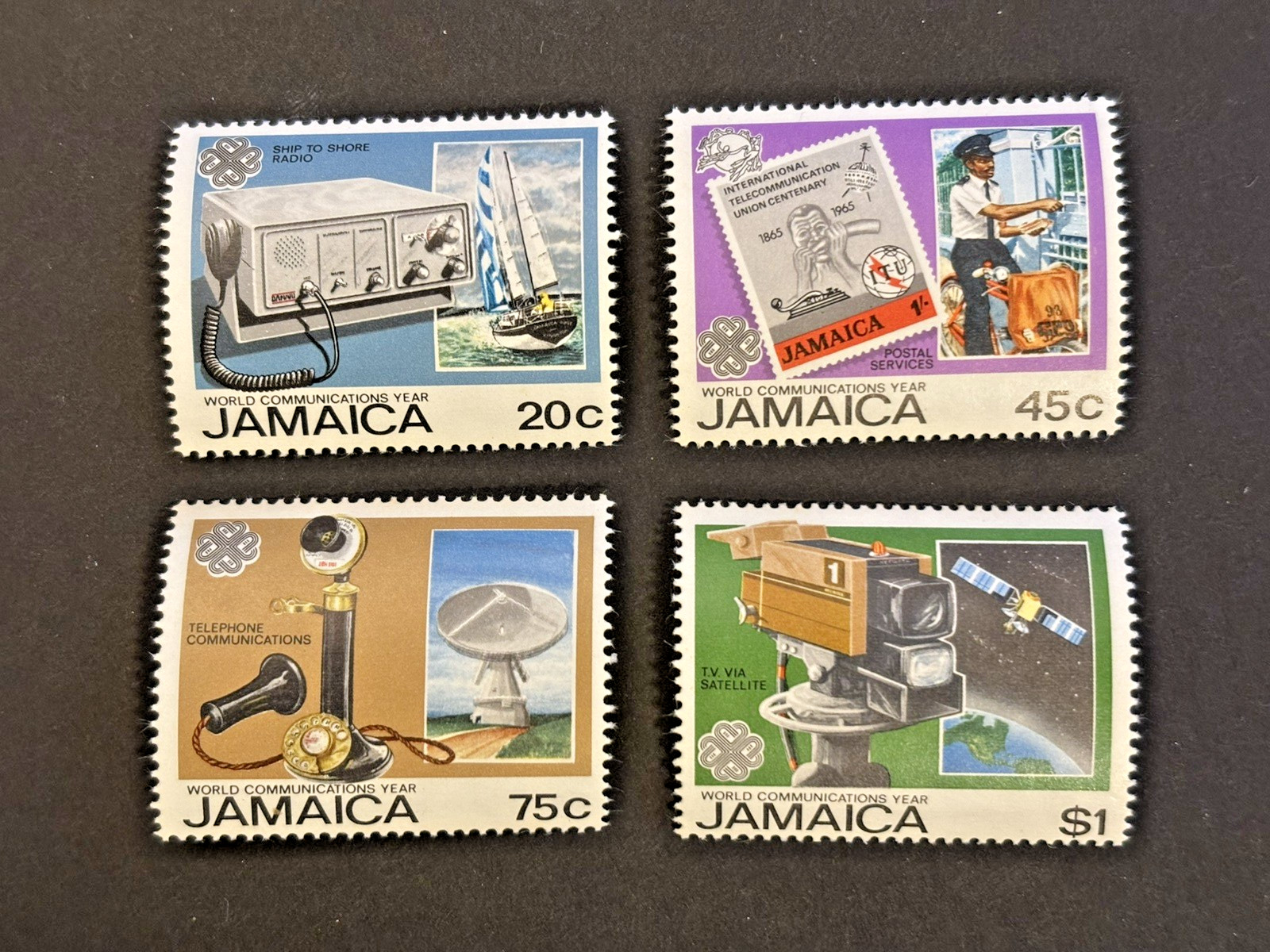 Jamaica: 1983,  World Communication Year,  MNH set.