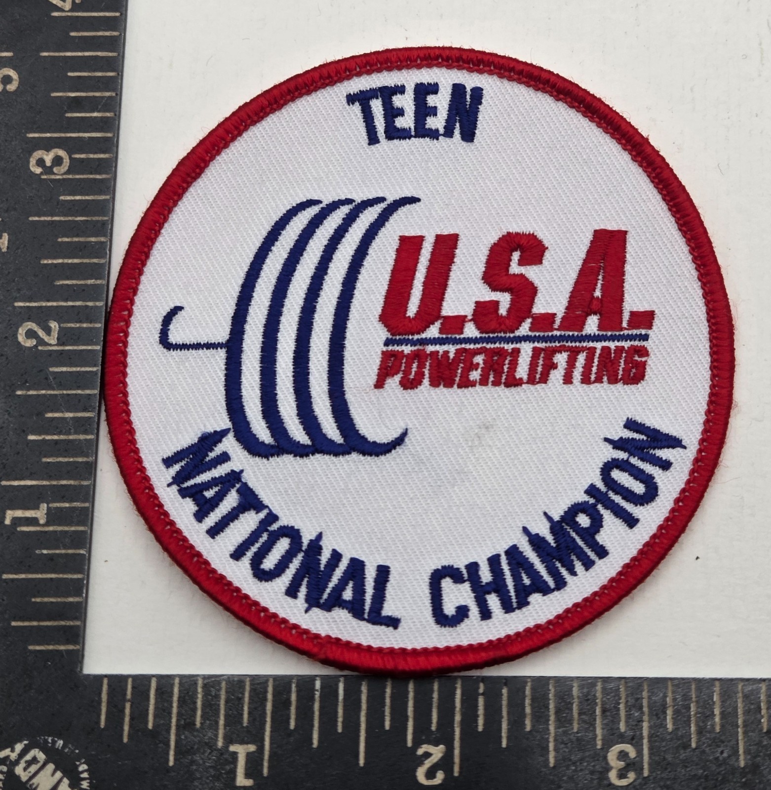 USA Powerlifting Teen National Champion Patch Sew On Weightlifting