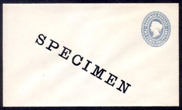 BAHAMAS H&G #B5a 2½P QV ENVELOPE OVPT SPECIMEN