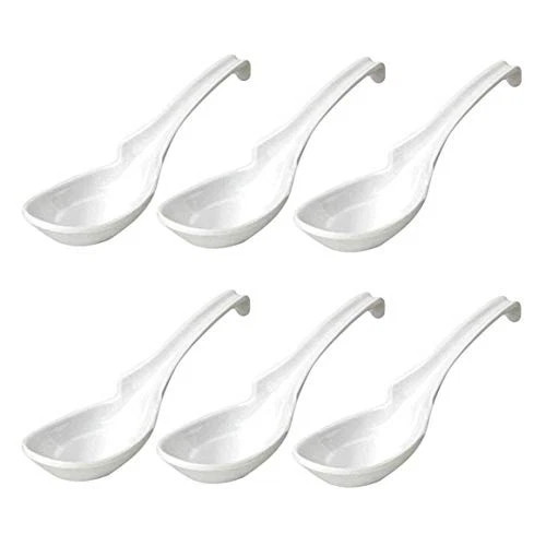 JapanBargain 2777, Set of 6 Chinese Soup Spoons Asian Korean Japanese Wonto