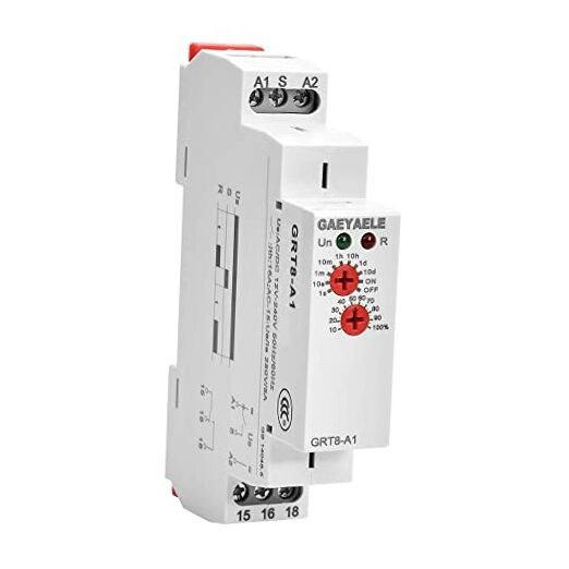 Delay on Time Relay Electronic 16A 1SPDT Adjustable Timer GRT8-A1,AC/DC12V-240V