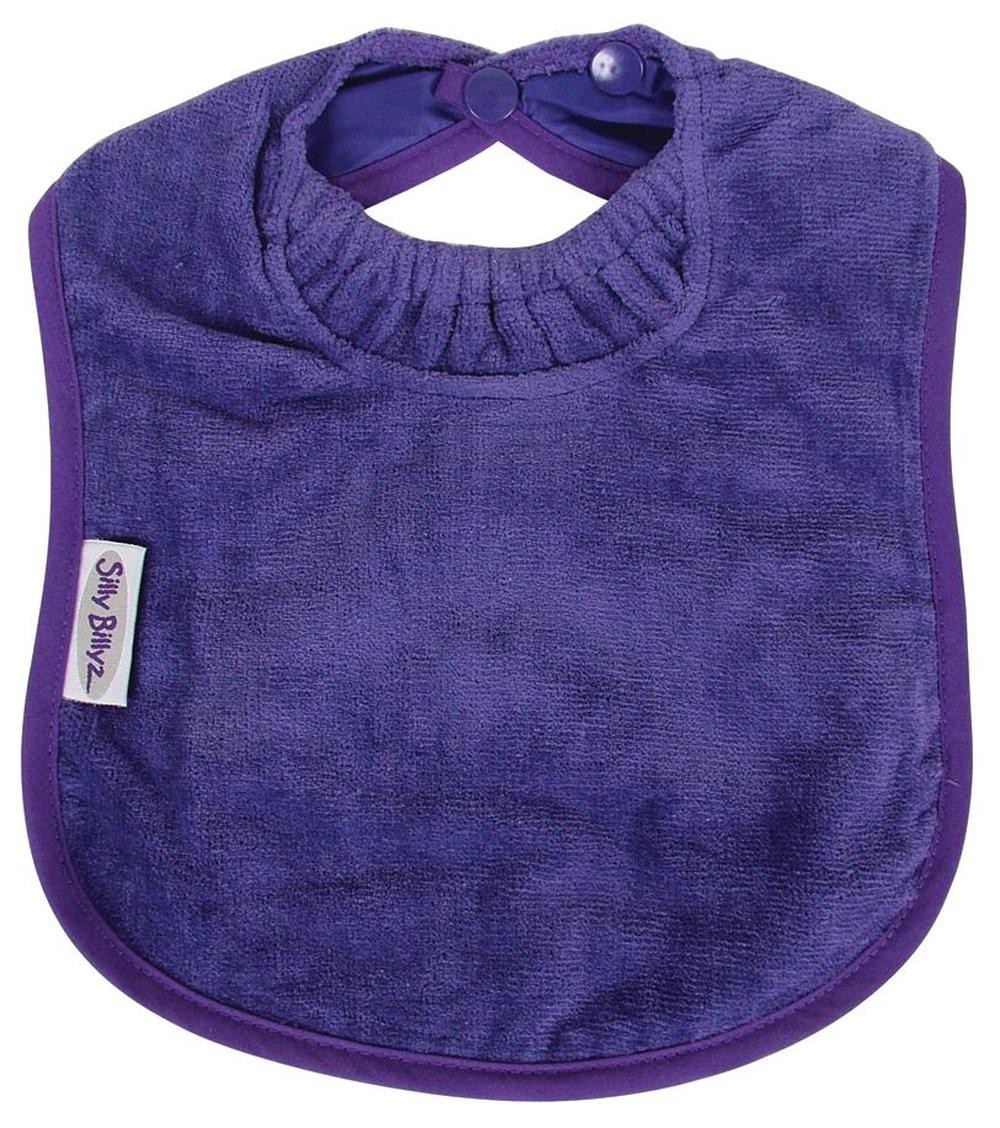 Silly Billyz Large Plain Towel Bib (Purple)