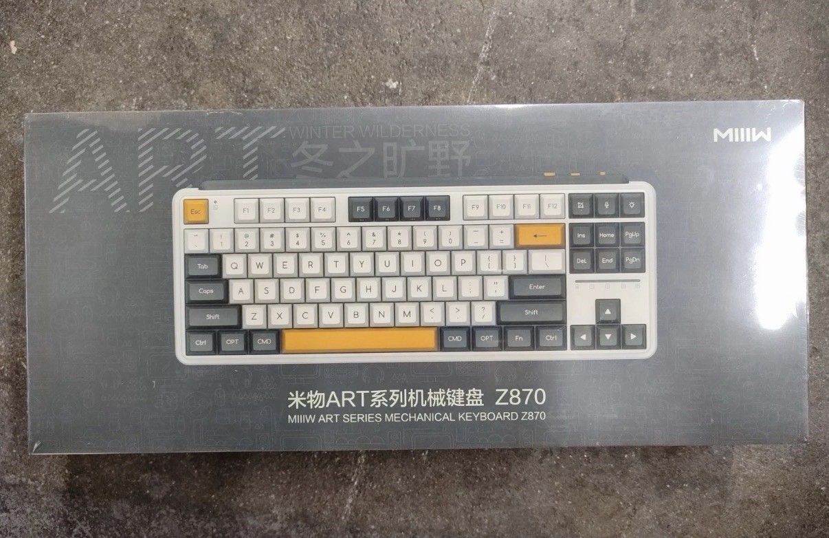 MIIIW Z870 ART 75% Mechanical Keyboard Wireless RGB 87 Key Winter Wilderness