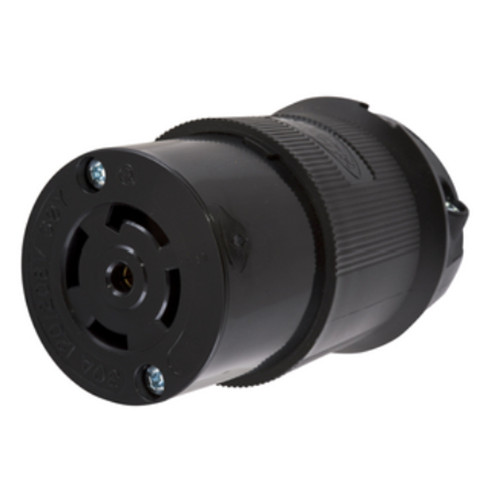 Hubbell HBL2813BK Twist Locking Connector 30A 120/208V 4P 5W L21-30R