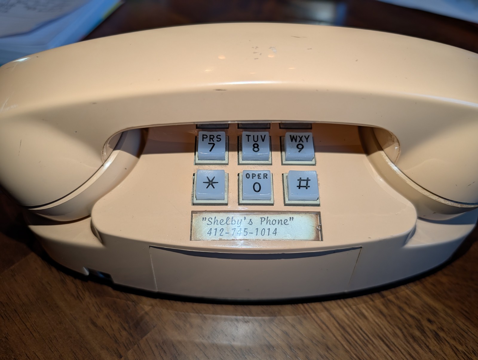 Vintage Pink Peach Princess Western Electric Phone Push Buttons 1960s Corded