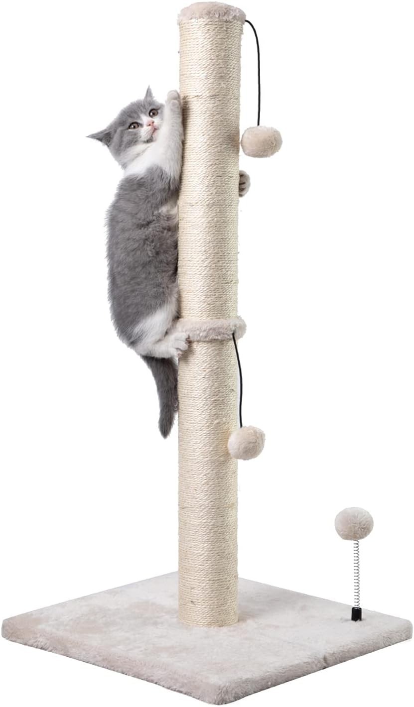 34” Tall Cat Scratching Post Premium Basics Kitten Scratcher Sisal Scratch Posts
