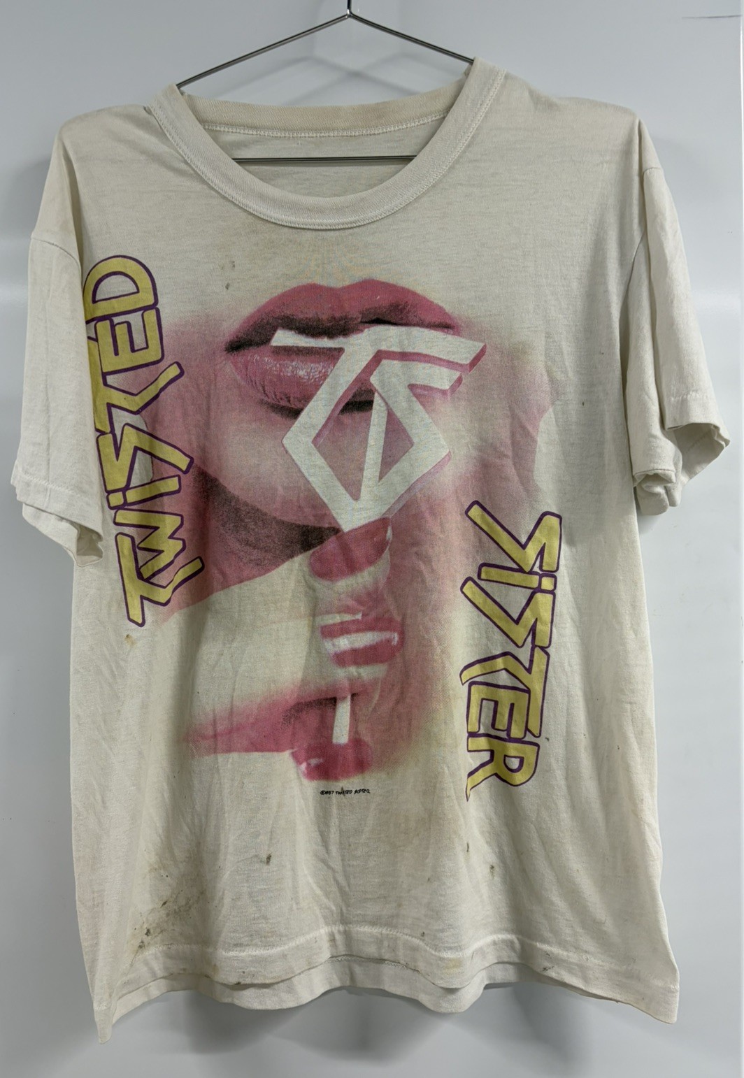 Vintage Twisted Sister Love Is For Suckers 80s Tour Tshirt faded HAIR METAL 