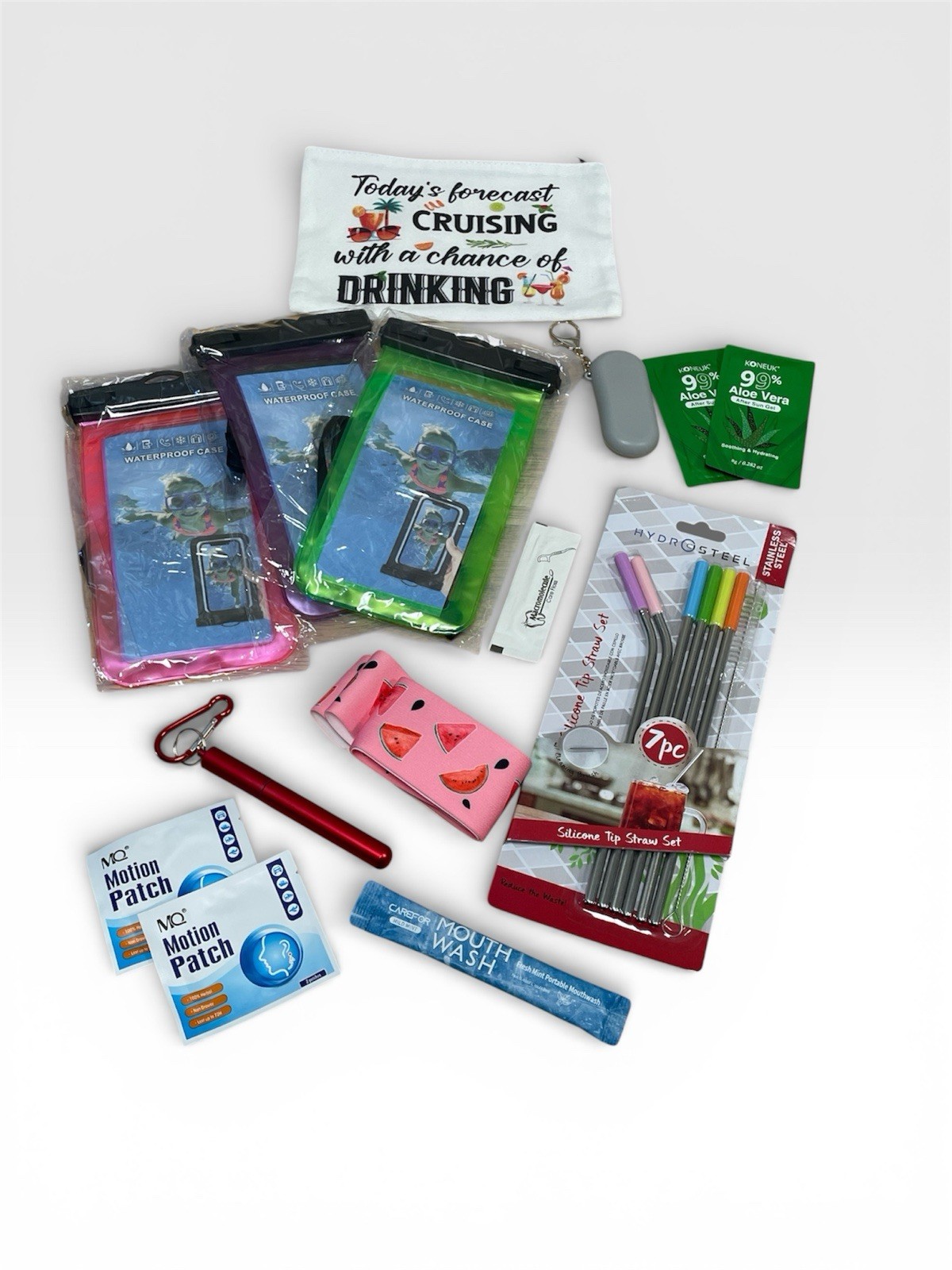 14 Pc Cruise Gift Exchange Lot Pixie Dust Fish Extender Phone Case Straws