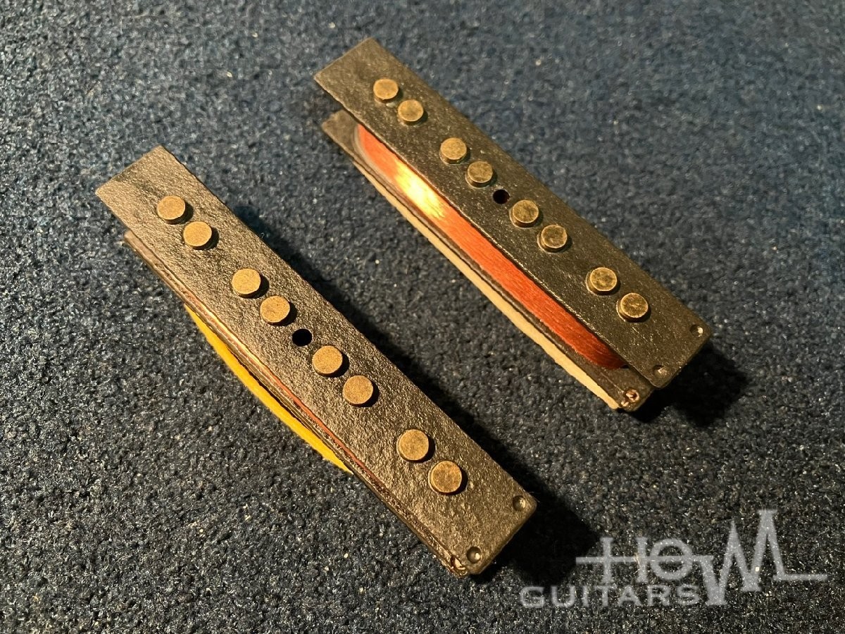 Howl Guitars Original Pickup 60-'61 Jazz Bass Black Bobbin Aged Set Red Enamel S