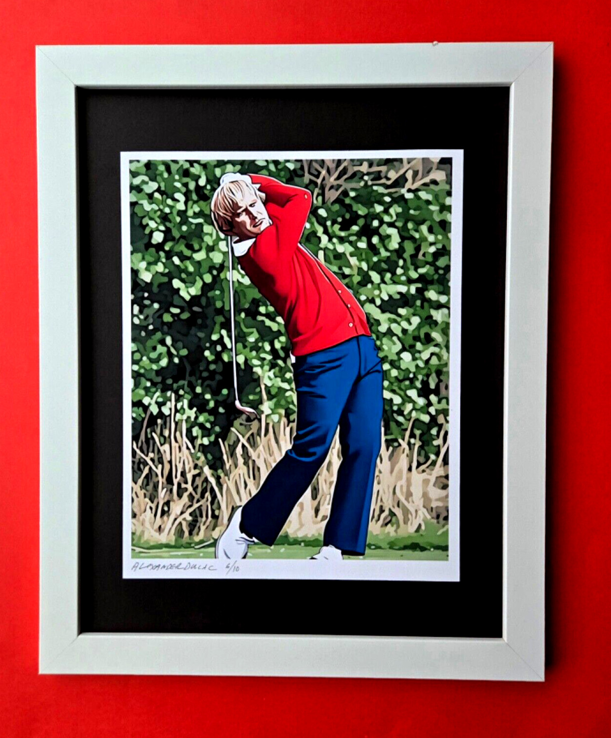 💎ALEXANDER DULAC | JACK NICKLAUS GOLF Hand Signed  Print Ed. of 10 | COA