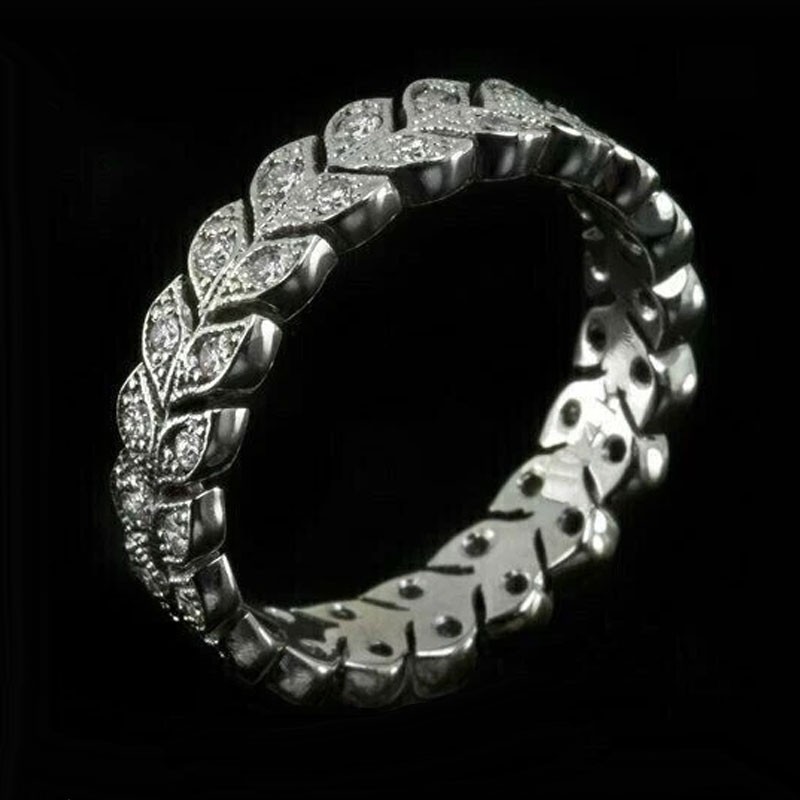 Vintage 1.50Ct Lab-Created Diamond Wedding Eternity Band 14K White Gold Finish