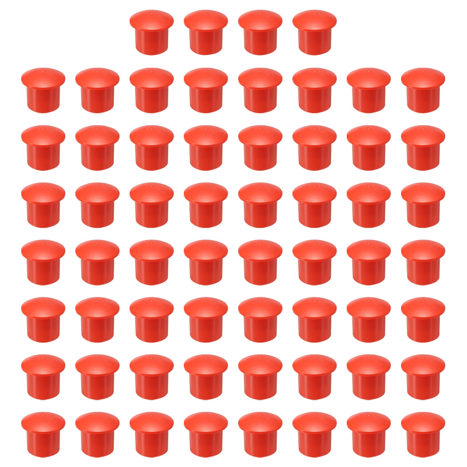 60Pcs Mushroom Rebar End Caps, Rebar Safety Cap Fit 1.26-1.57 Inch, Red