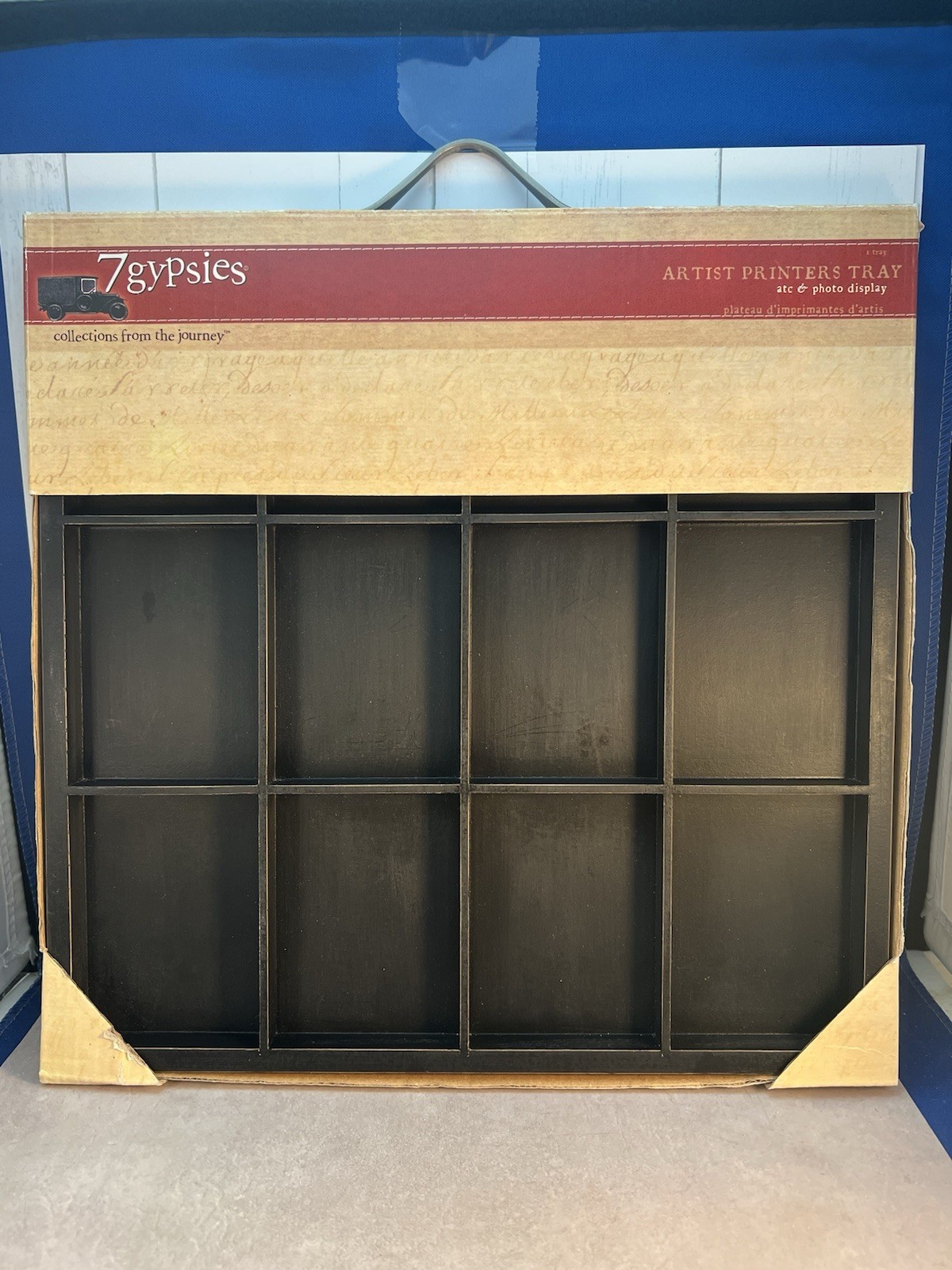 Vintage 7 Gypsies Artist Printers Tray ATC & Photo Shadowbox Display New 12x12