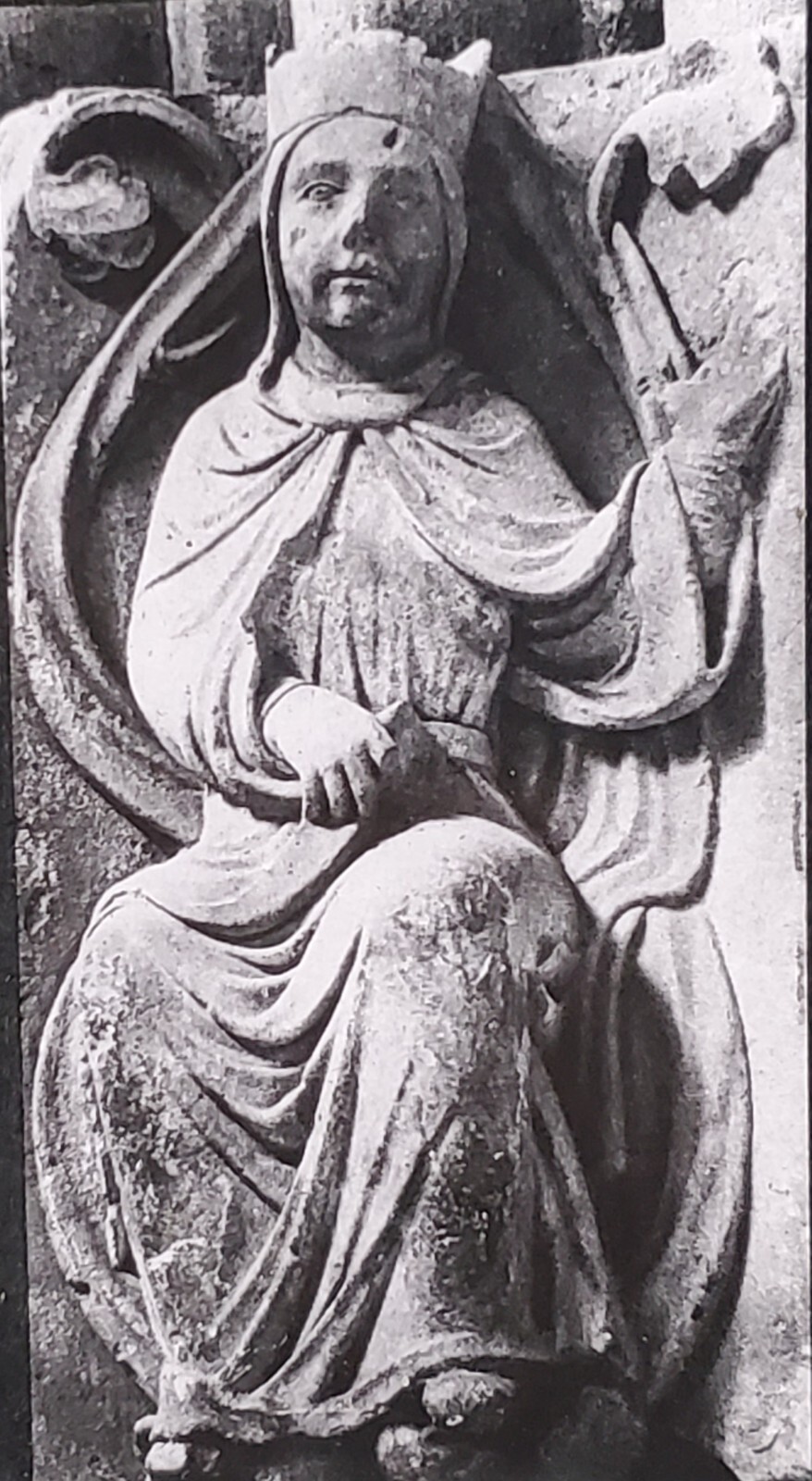 Queen, Tree of Jesse, Church St. Yved, Braine, France, Magic Lantern Glass Slide